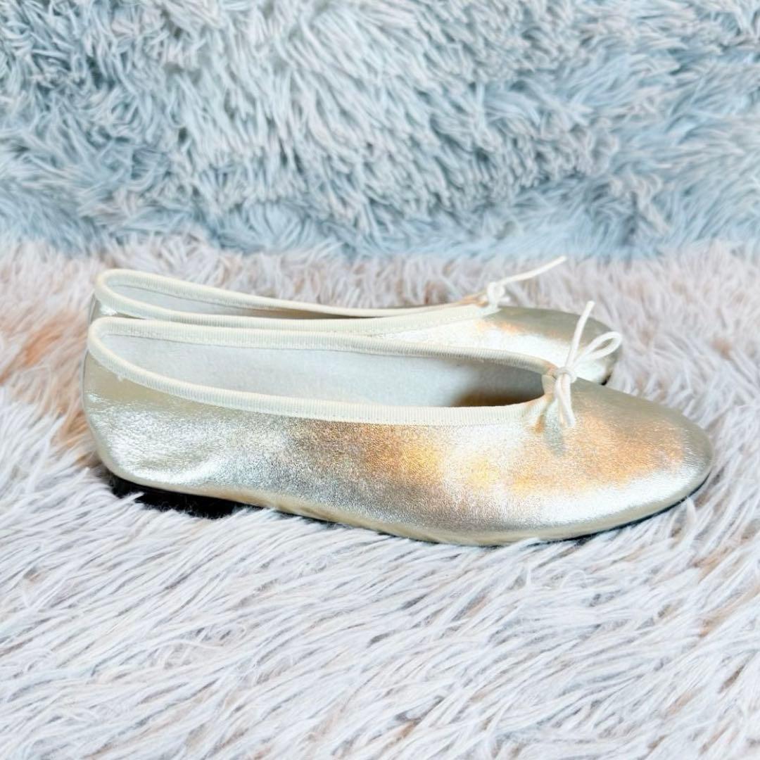 【美品】repetto レペット バレエシューズ フラットシューズ ゴールド