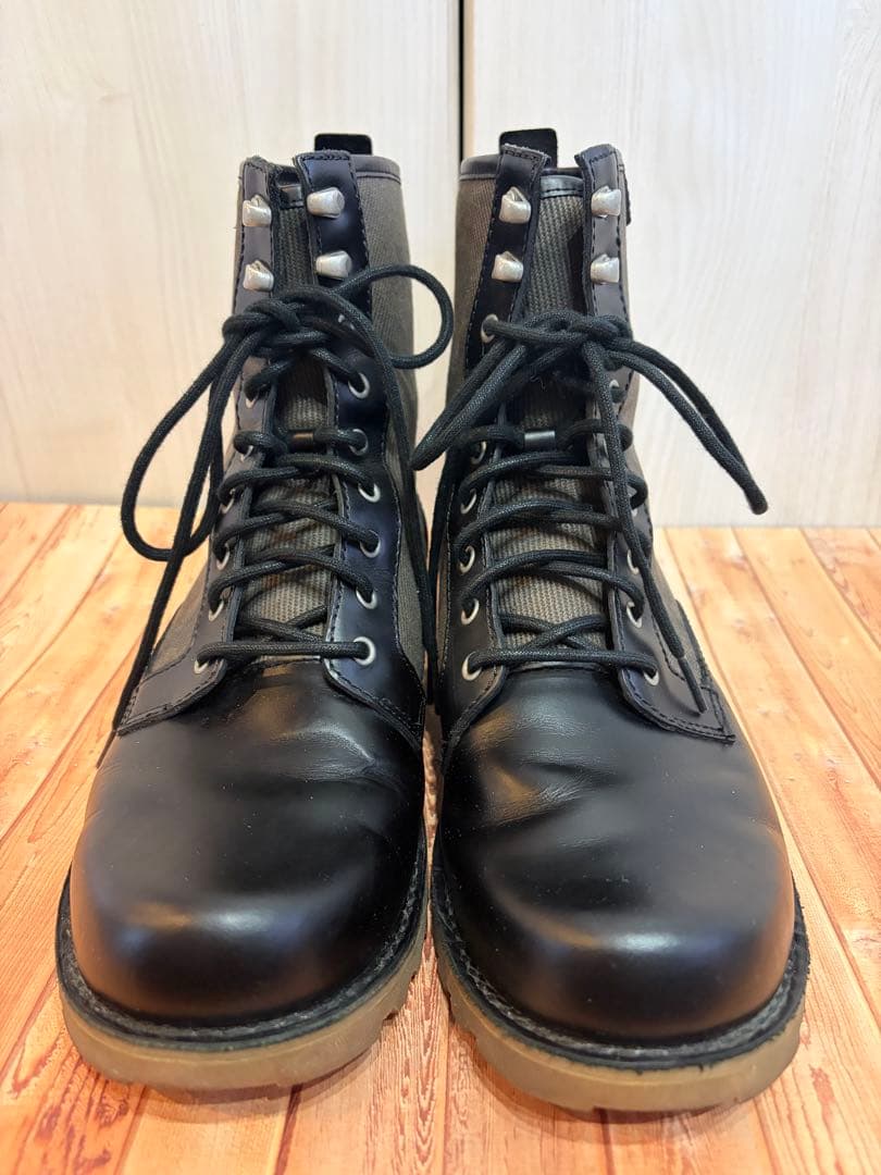 UGG メンズレザー キャンバス ブーツ