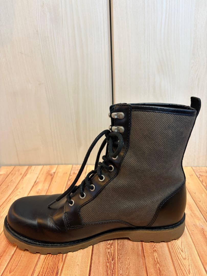 UGG メンズレザー キャンバス ブーツ