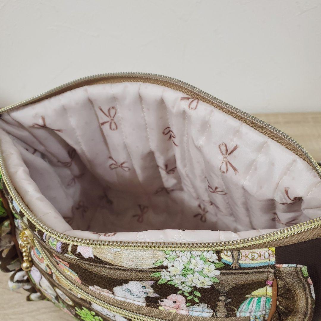 《専用》ハンドメイド 2ポケットショルダーバッグ フリルトート