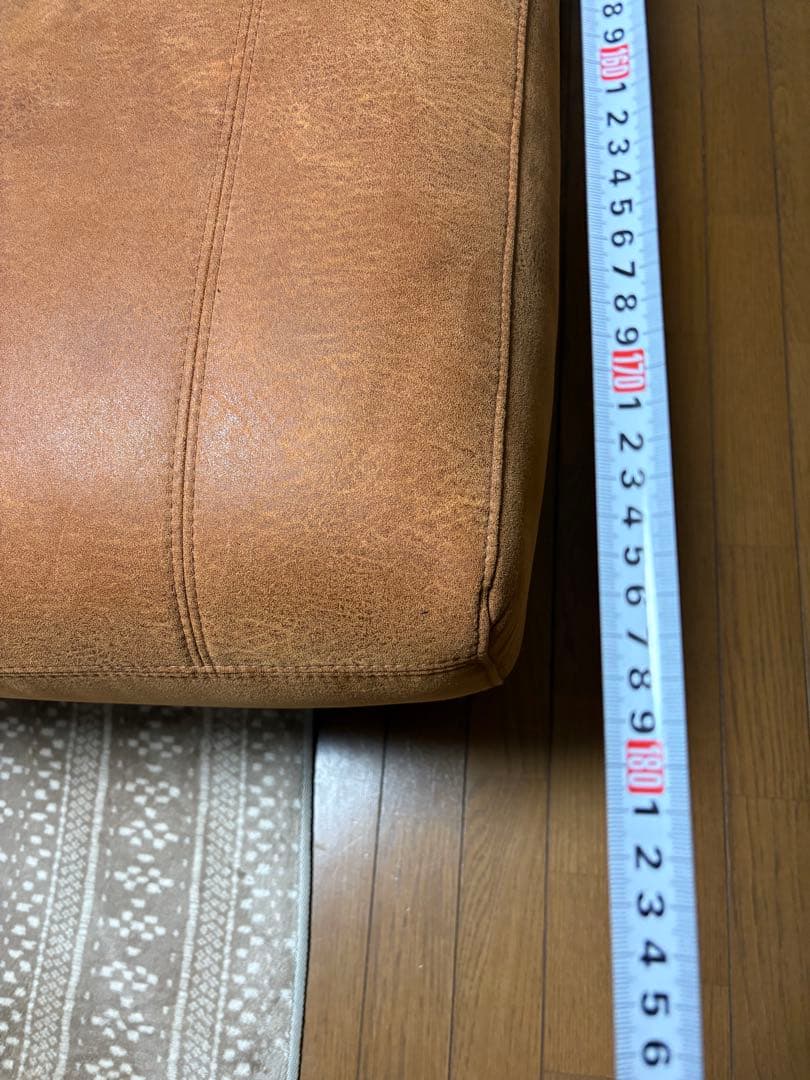 ブラウン コーナーソファ 合成皮革