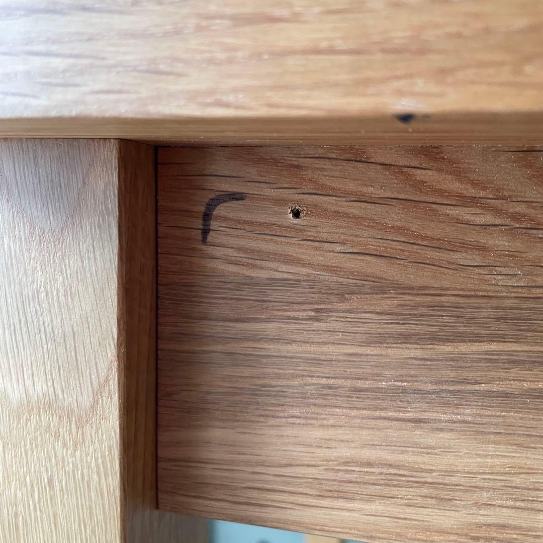 無印良品 無垢材デスク（引出付）・オーク材（廃番品）