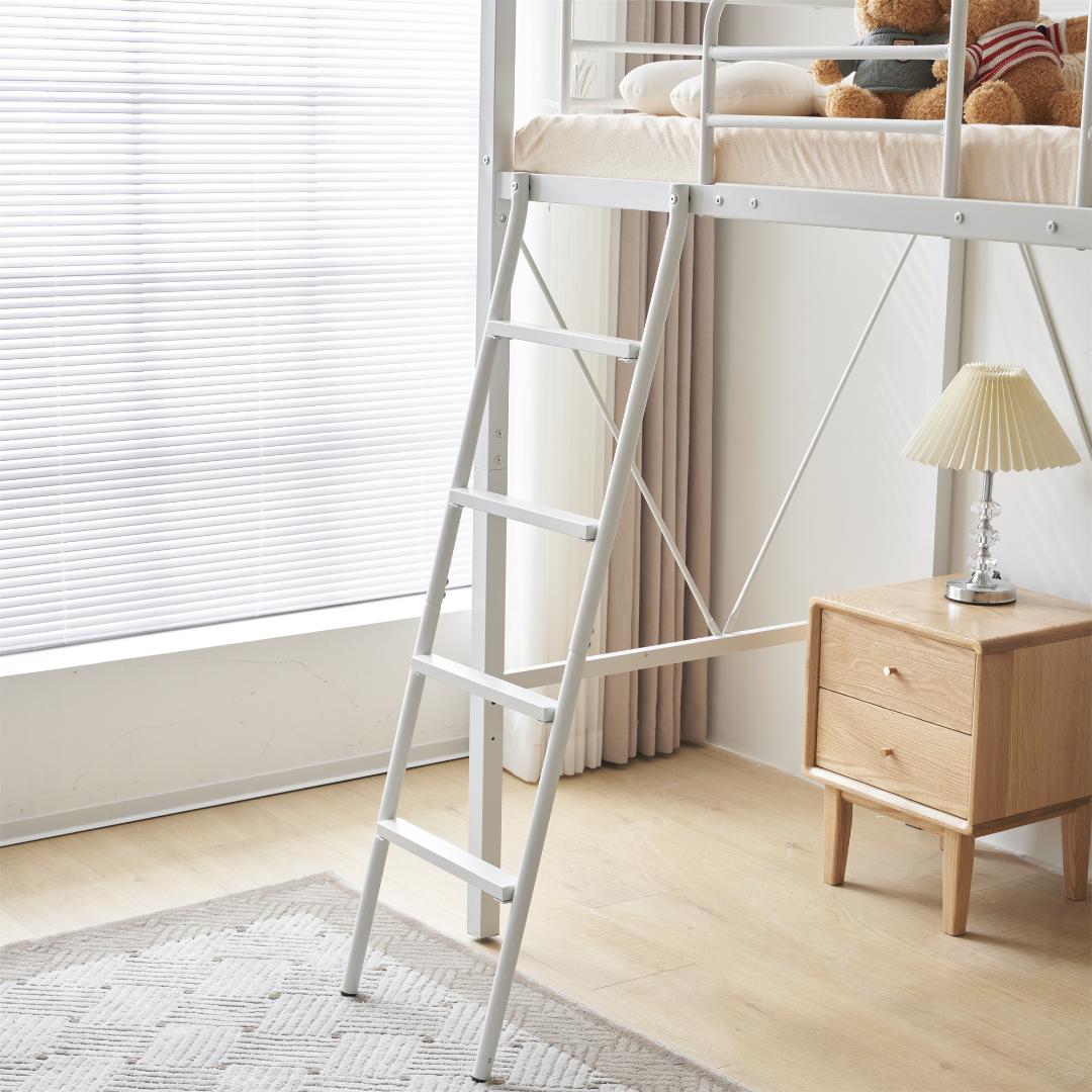 人気再入荷！ロフトベッド（S）コンセント・ローデスク付き耐荷重150kgブラック