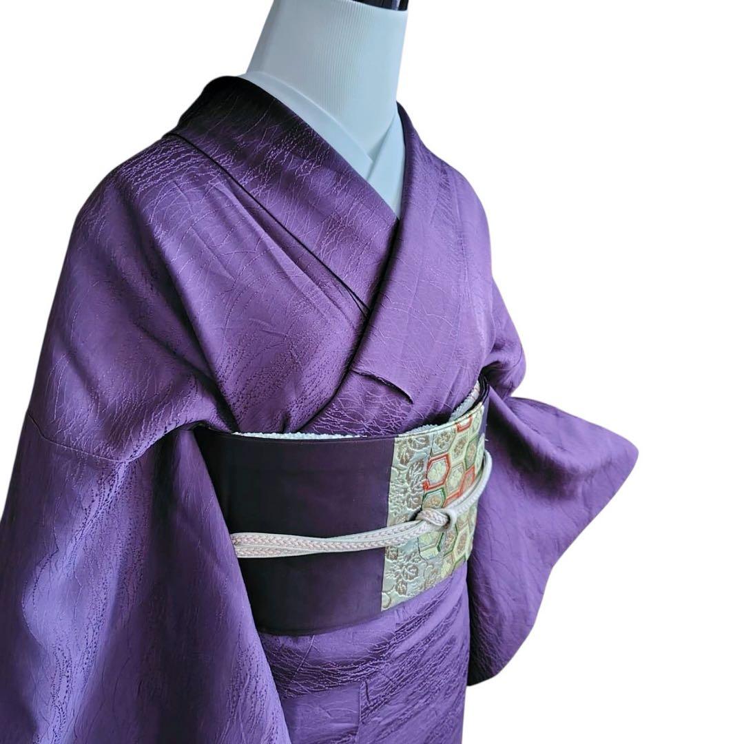 み*み様 美品　袷　式典用　普段用　地紋　色無地　フルセット　ゆったり