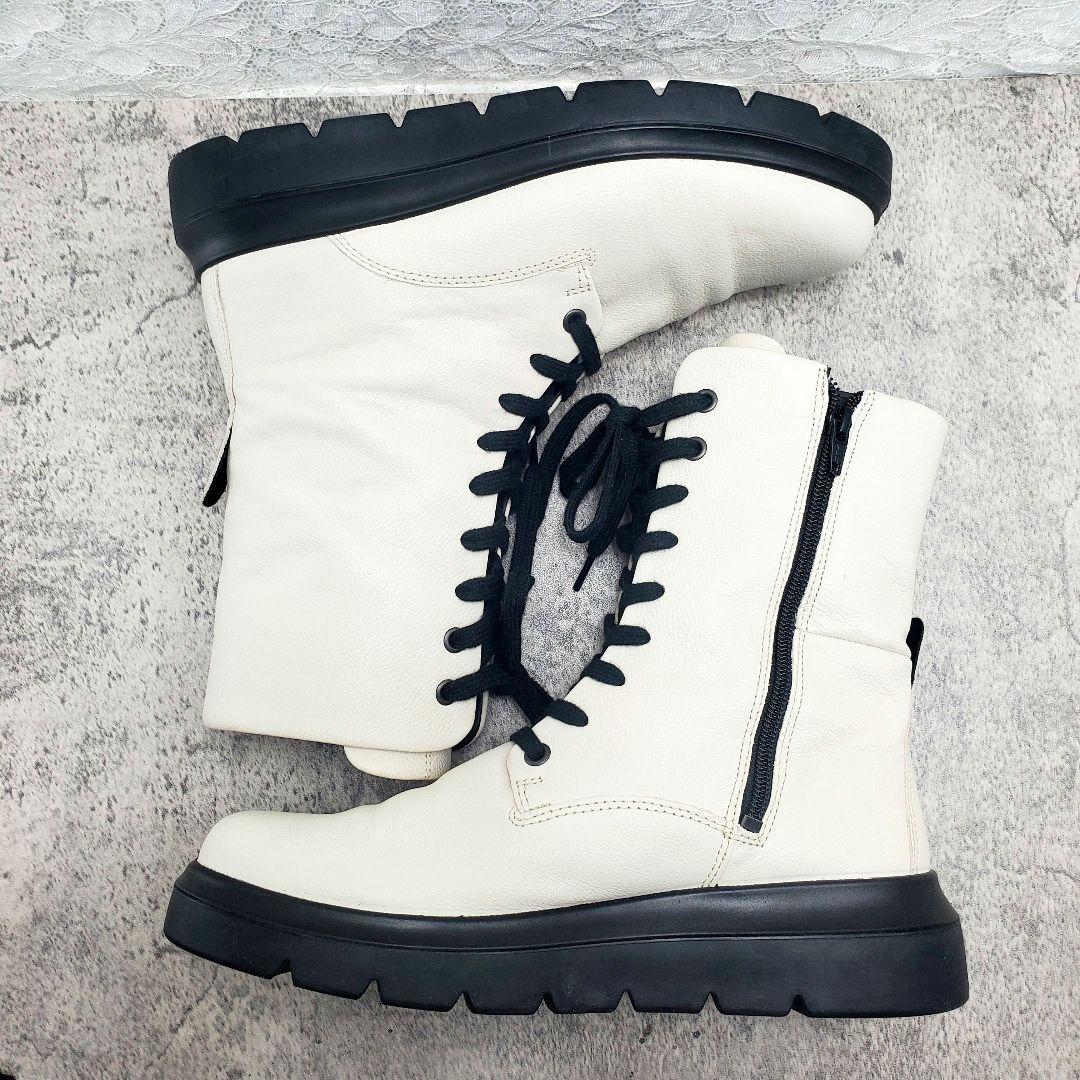 美品✨ECCO NOUVELLE ヌーベル レースアップブーツ 本革 撥水 39
