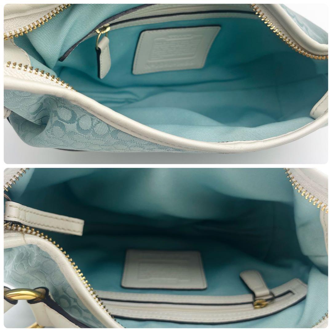 超美品 希少カラー COACH コーチ シグネチャー ワンショルダーバッグ