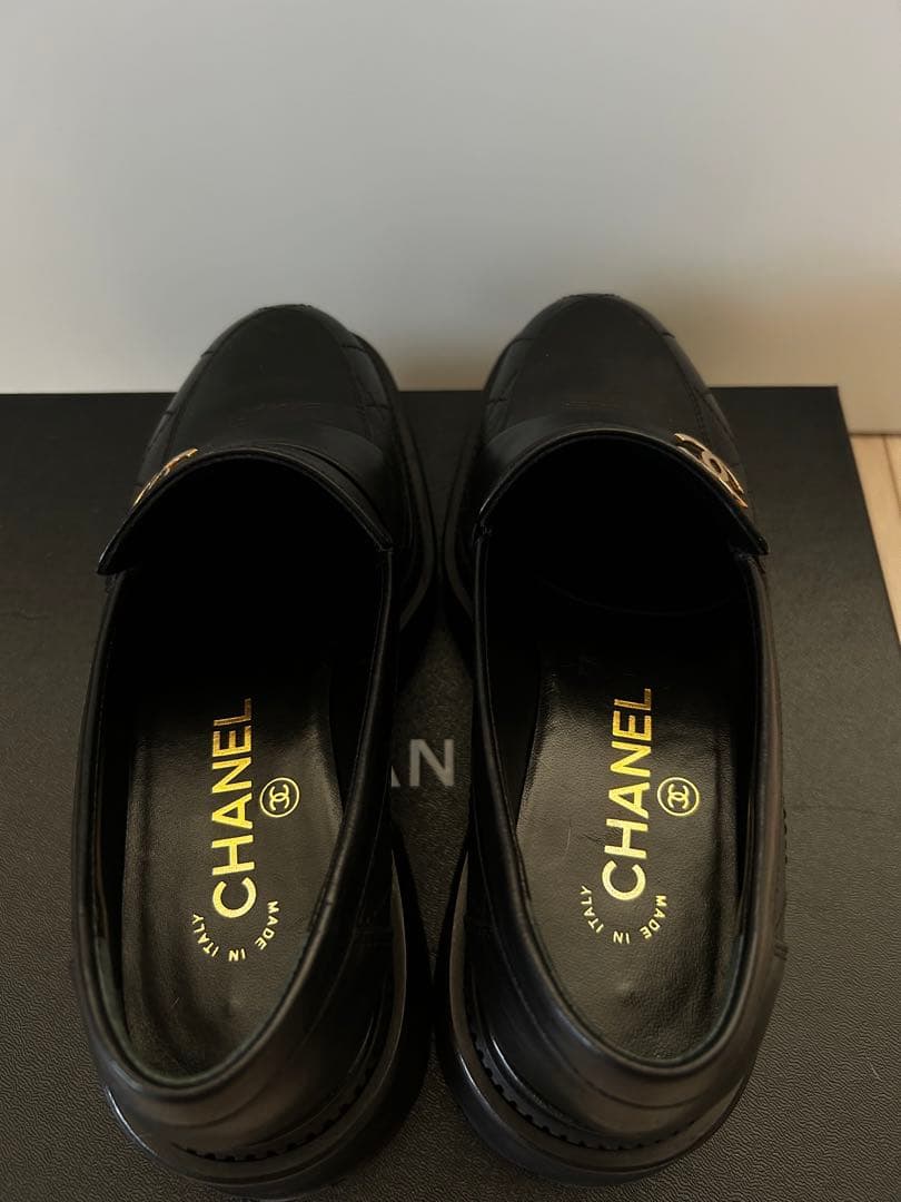 CHANEL シャネル ココマーク ローファー G45074 厚底靴　35.5