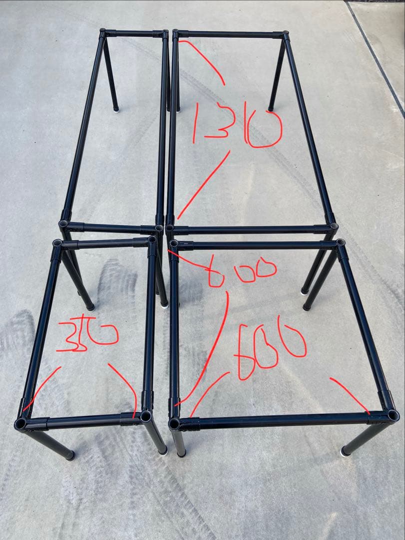 車中泊ベッド　イレクターパイプ