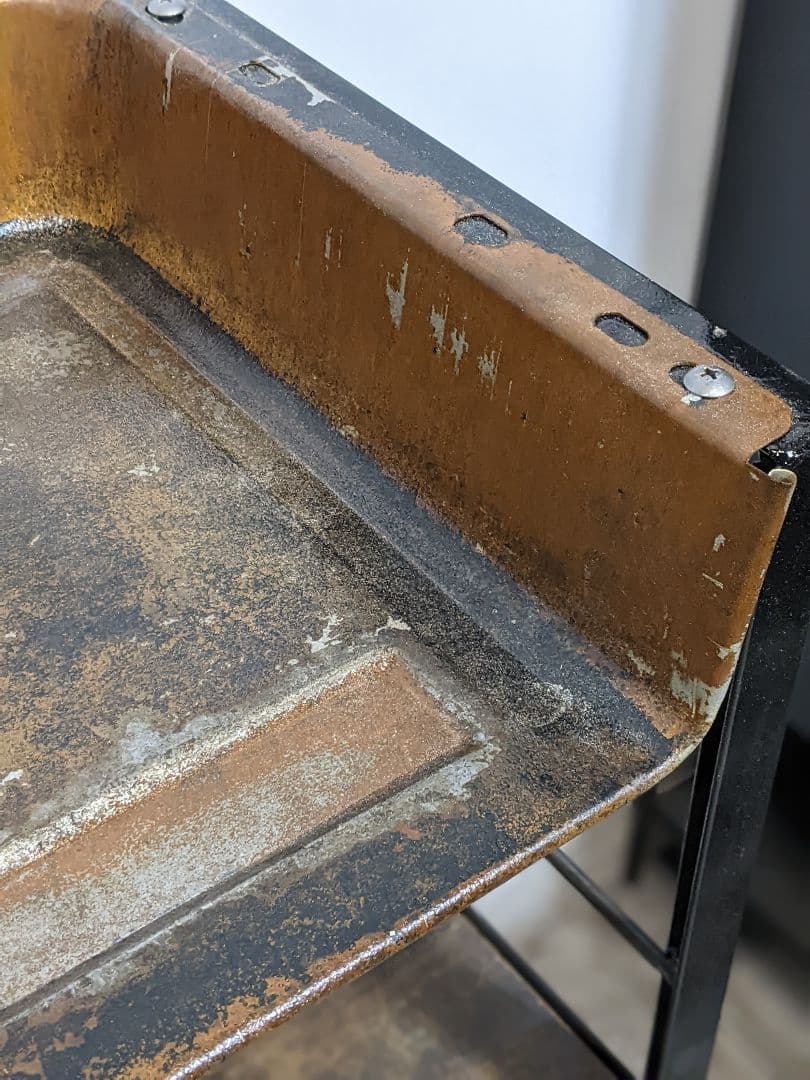 ルパンヒデロウ　3段スチールラック・木製棚付き