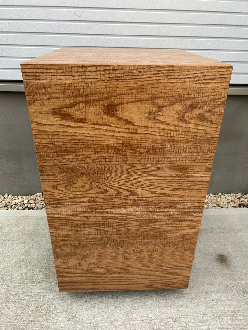 木目調 × スチール製 オーディオラック／AV機器ラック／ラック　キャスター付②