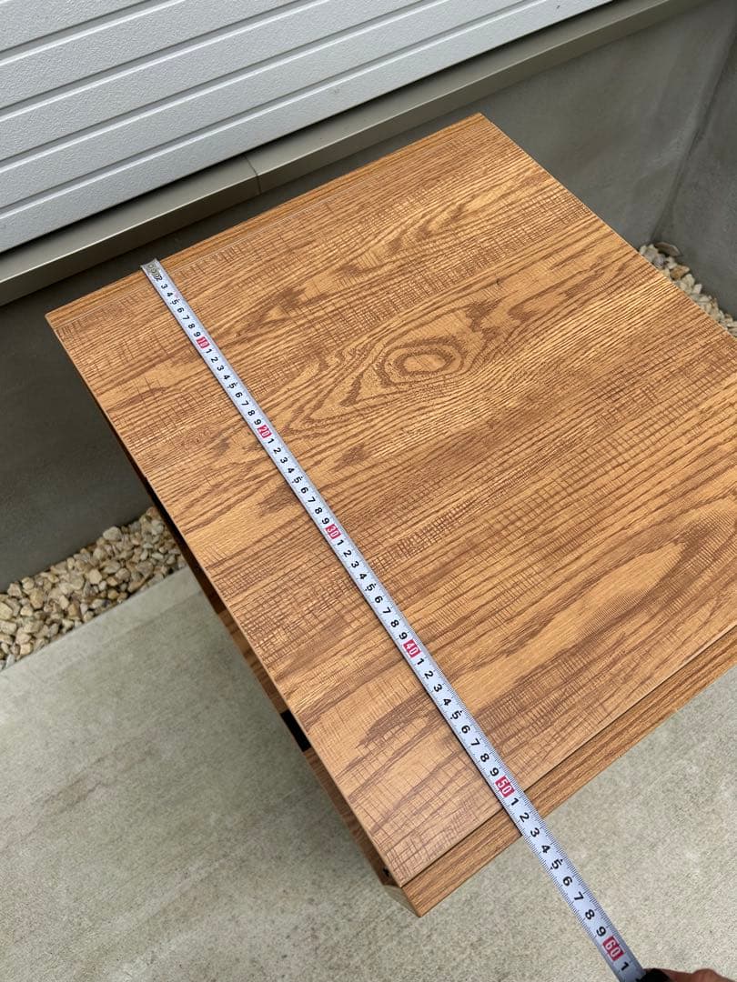 木目調 × スチール製 オーディオラック／AV機器ラック／ラック　キャスター付②