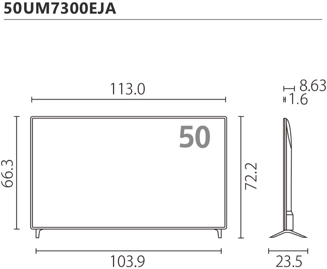LG 50インチ UHD AI ThinQ 4K TV 50UM7300EJA