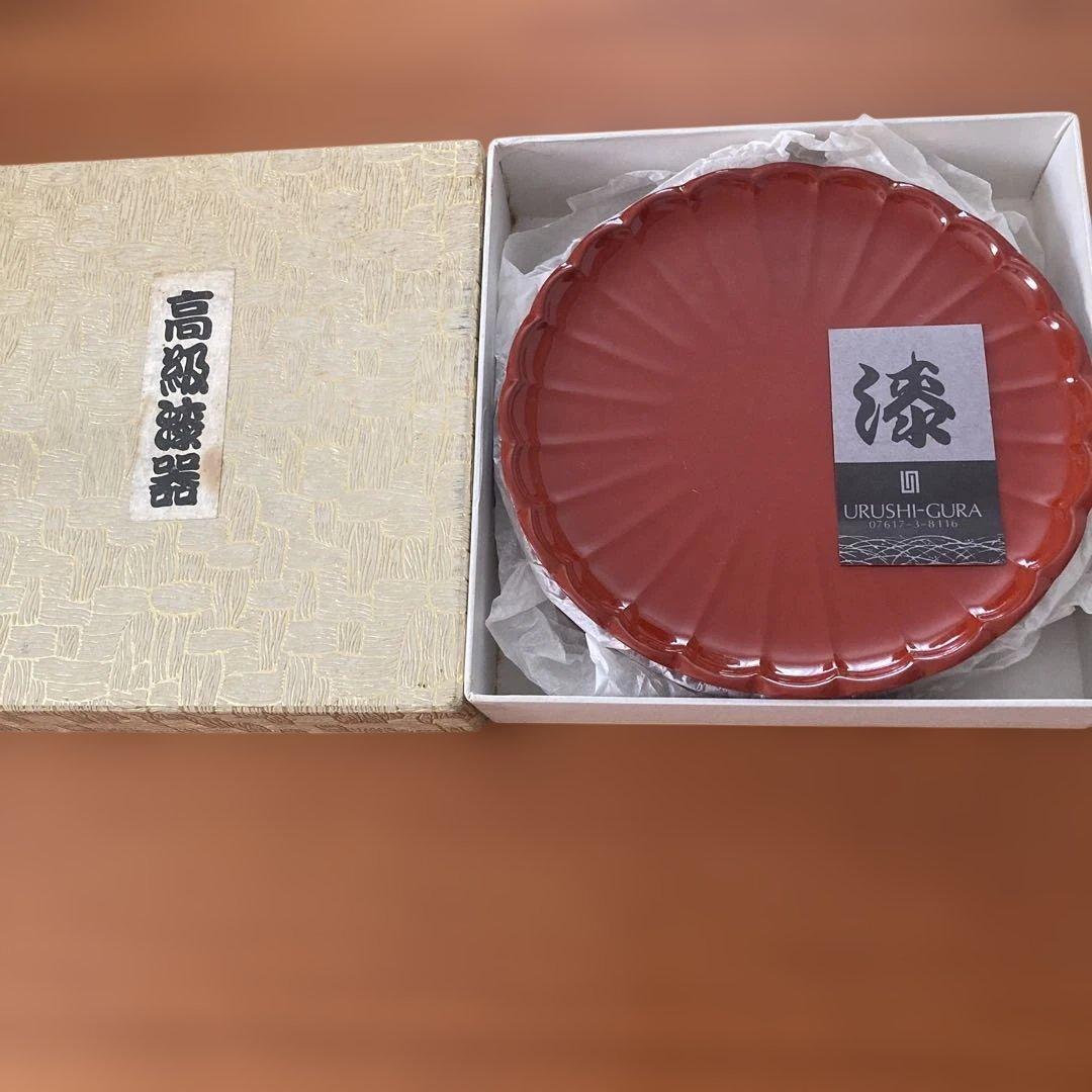 URUSHI-GURA 赤い漆器 菓子器 5枚セット