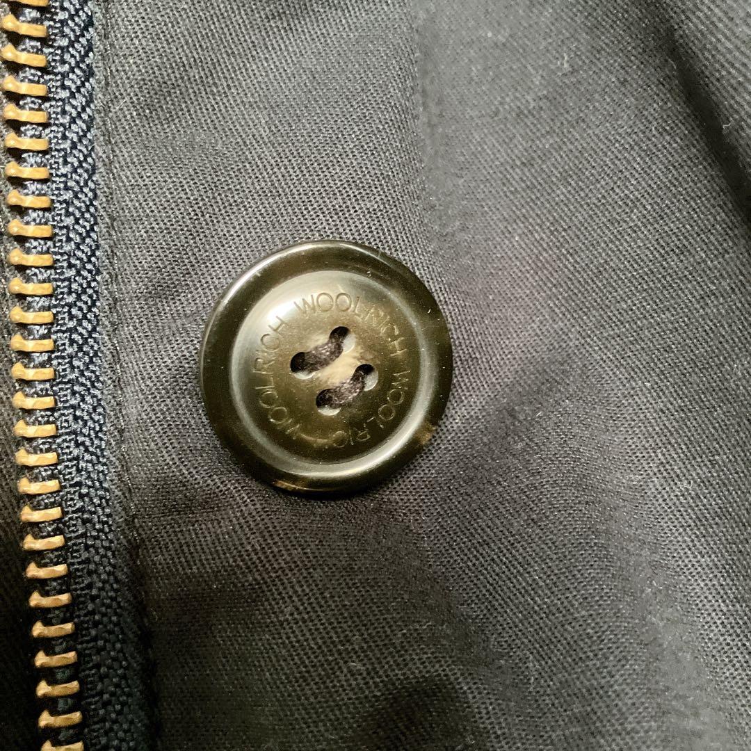 WOOLRICH 紺ネイビーラビットファー中綿ライナーモッズコート正規品XS