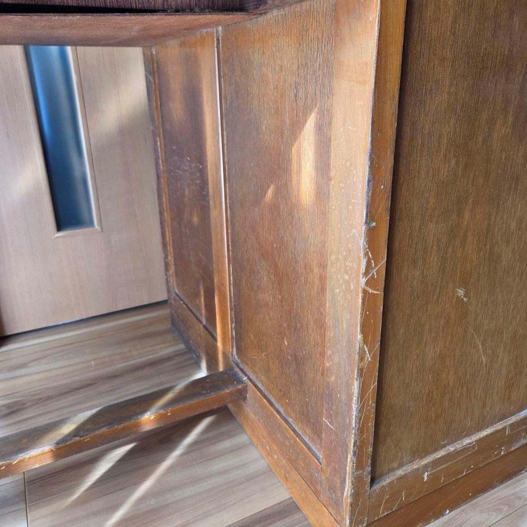 片袖机　左袖　アンティーク　作業台　什器　デスク　無垢　古家具　インテリア