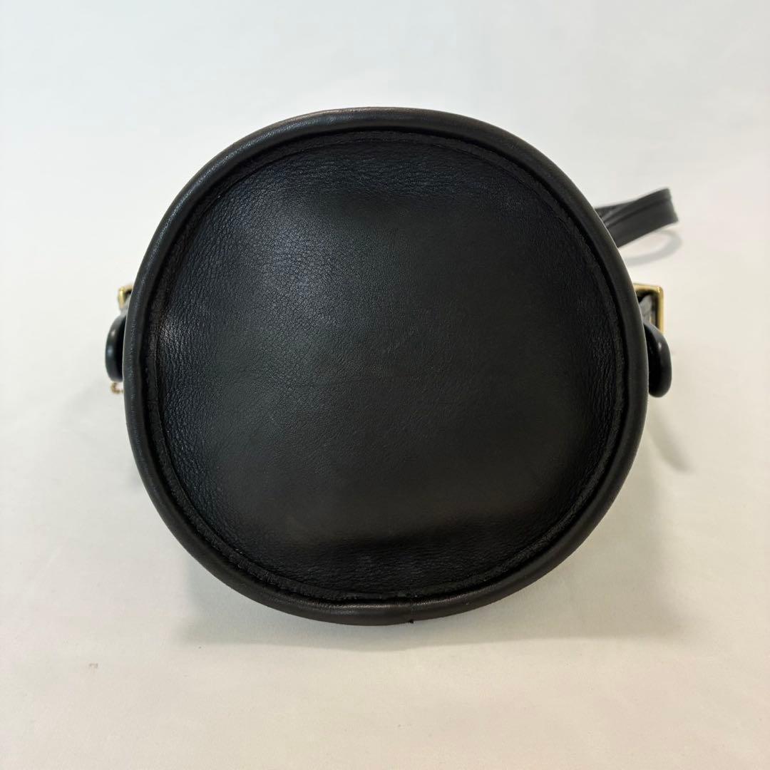 【美品】オールドコーチ 9019 バケツバッグ ショルダーバッグ レザー 黒