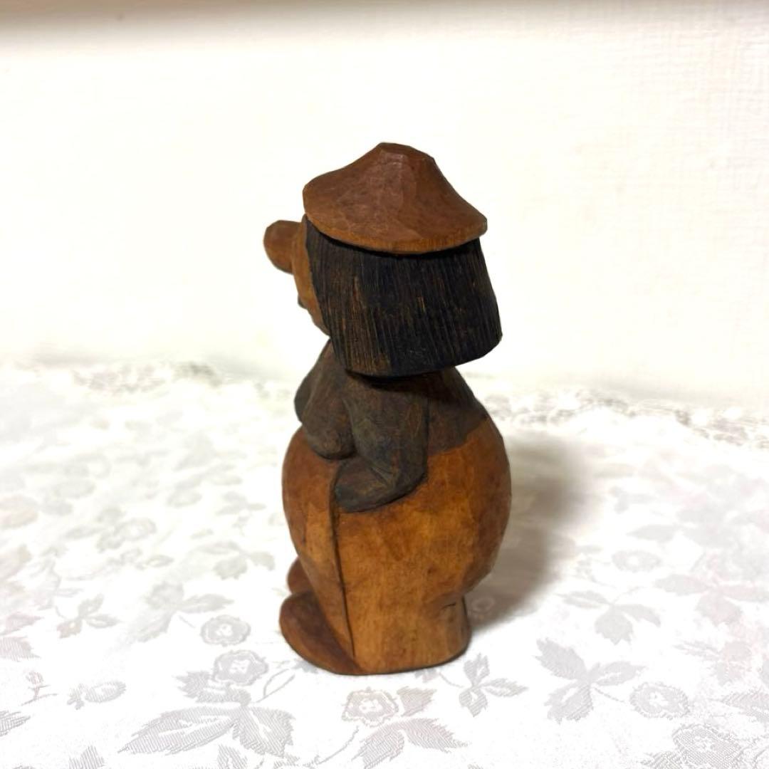 スウェーデン　手彫り　木彫置物　 人形　ヨーロッパ　木彫　工芸品美術品ビンテージ