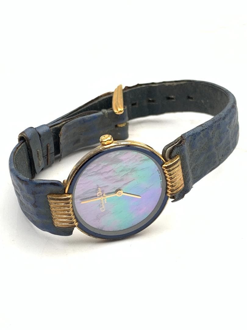 【不動】Christian Dior バギラ　腕時計　レザーベルト