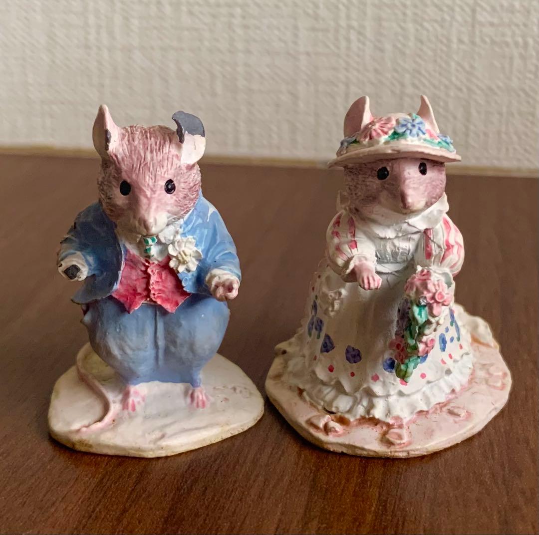 ブランブリーヘッジ ダスティとポピー ピューター製フィギュリン 置物
