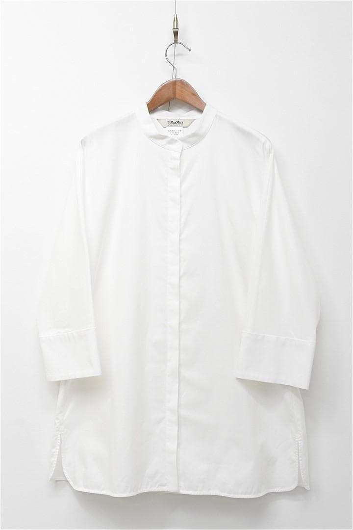 HGD-P312/美品 S MAXMARA ブラウス ロング丈 ドルマン 40