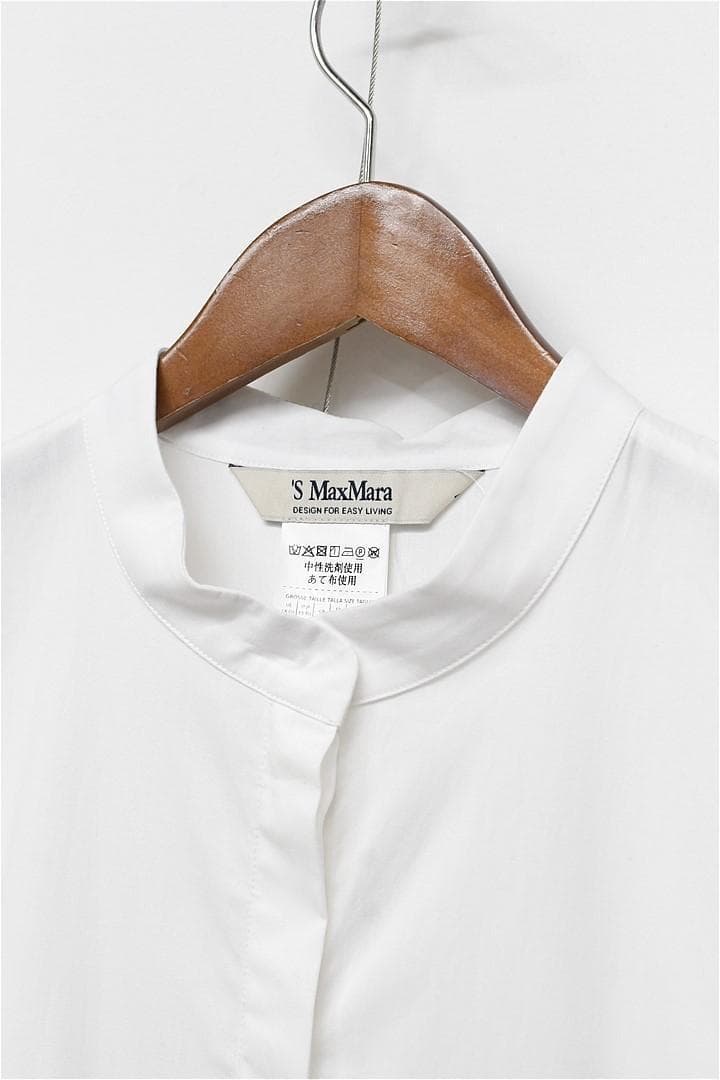 HGD-P312/美品 S MAXMARA ブラウス ロング丈 ドルマン 40