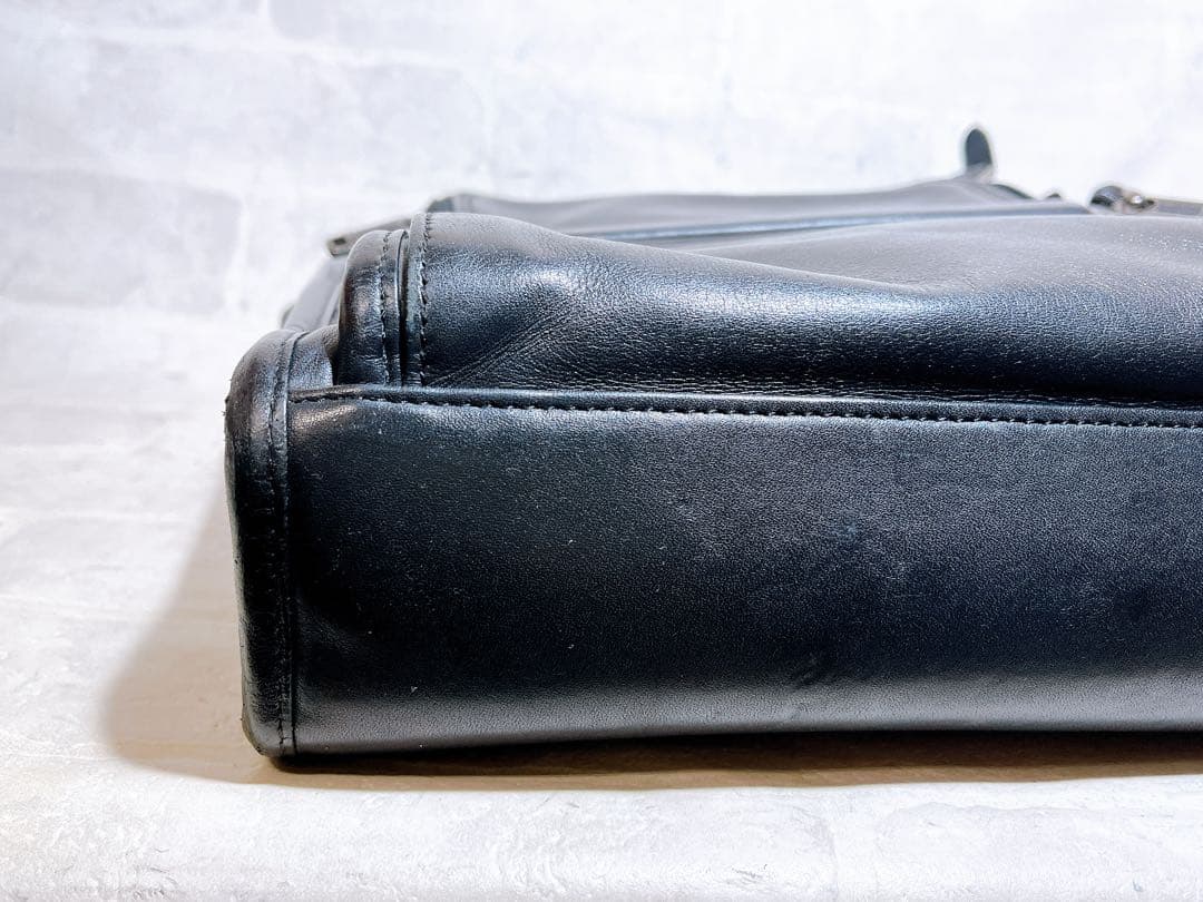 【美品】TUMI トゥミ 高級 2way レザービジネスバッグ 本革 黒