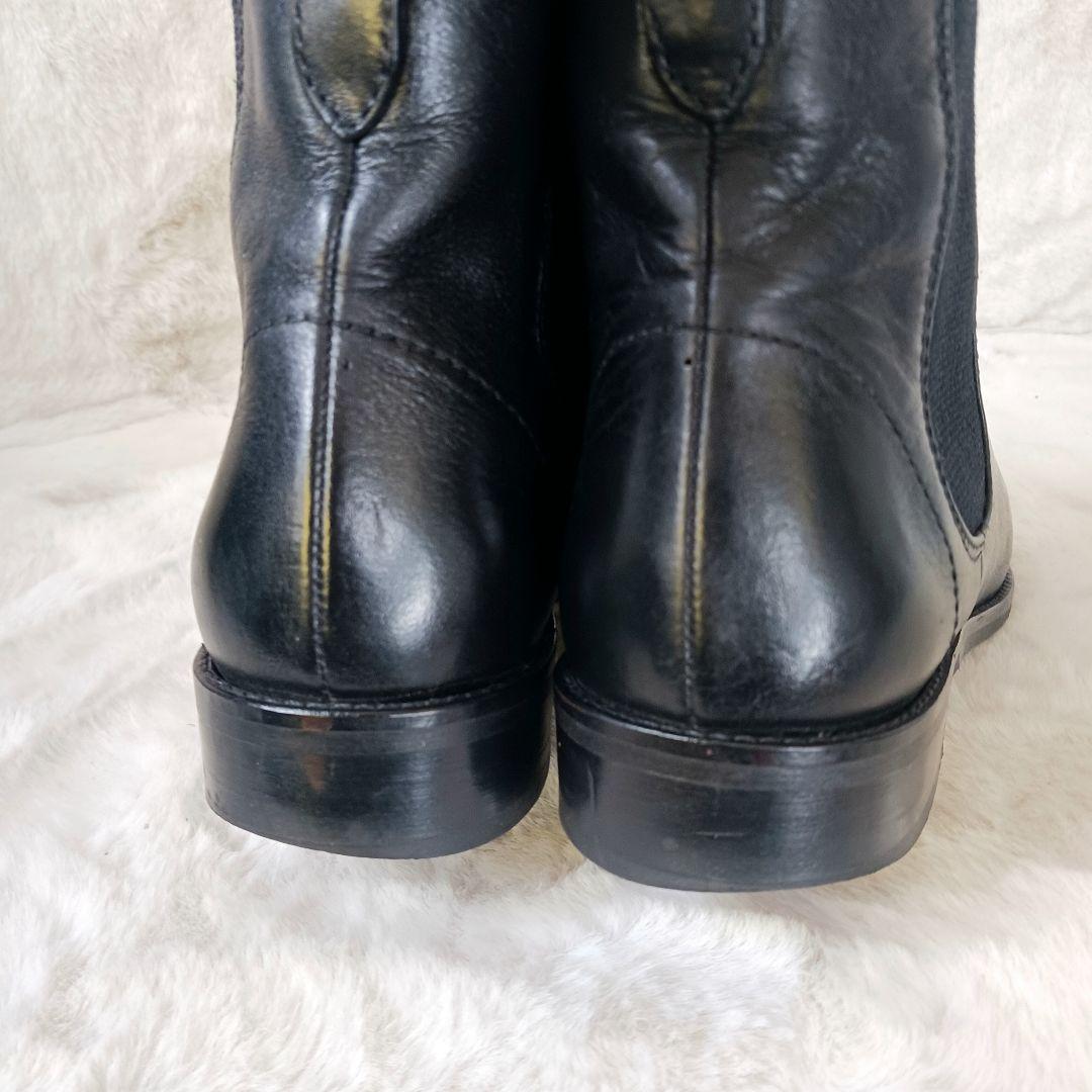 MARGARET HOWELL idea　サイドゴアブーツ　 本革　黒　23.5