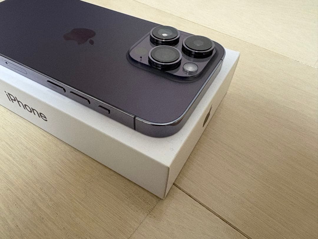 【美品】Apple iPhone 14 Pro 128GB ディープパープル