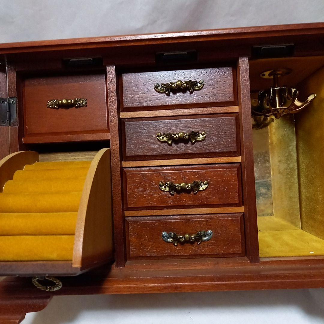 木製 アクセサリーケース オルゴール付き