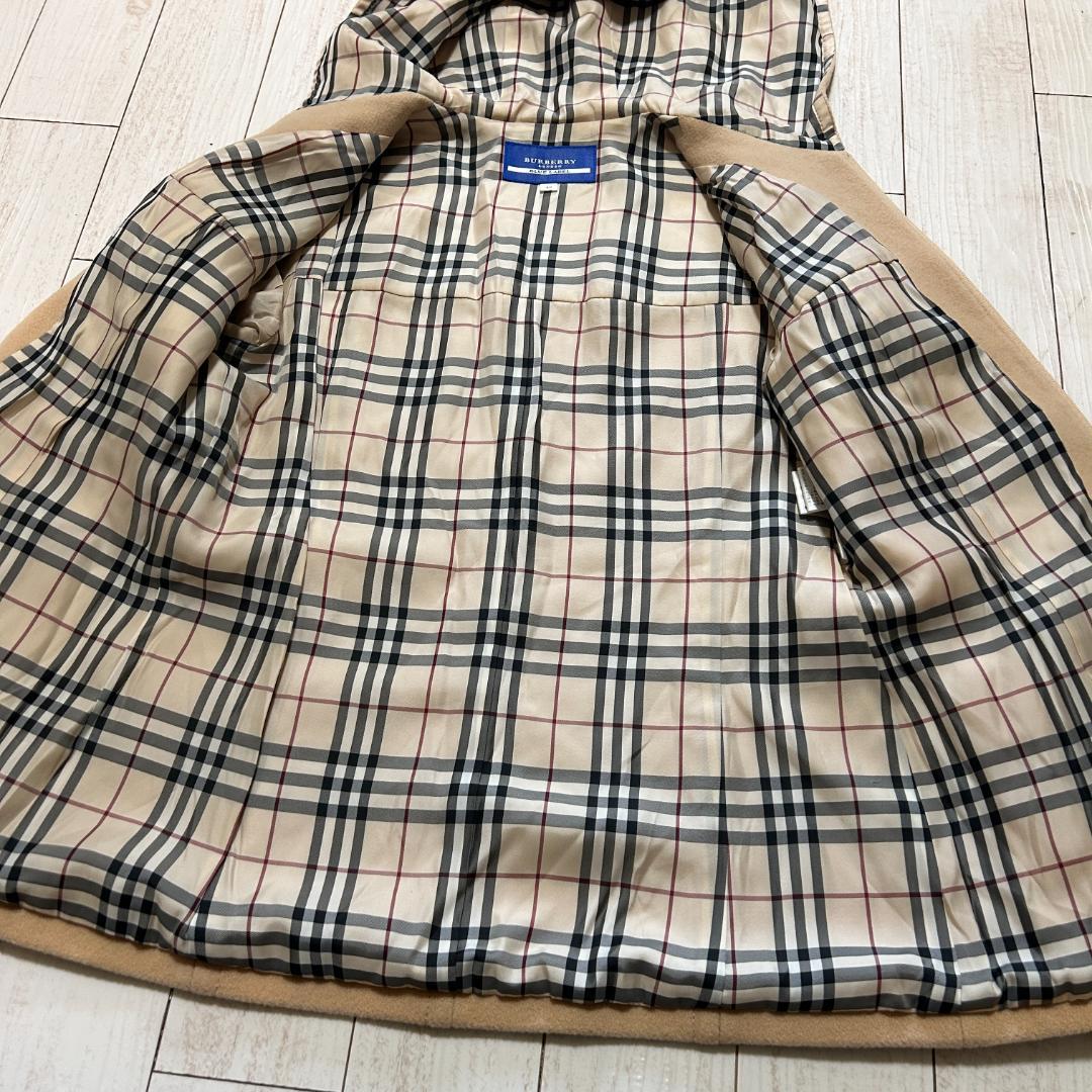 バーバリー ノバチェック フーデッドコート ショート丈 ホースロゴ 40 L