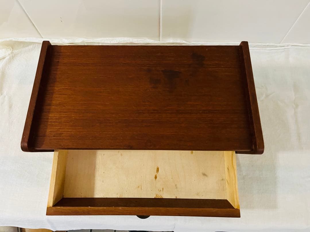 希少、北欧ヴィンテージチーク壁掛け棚