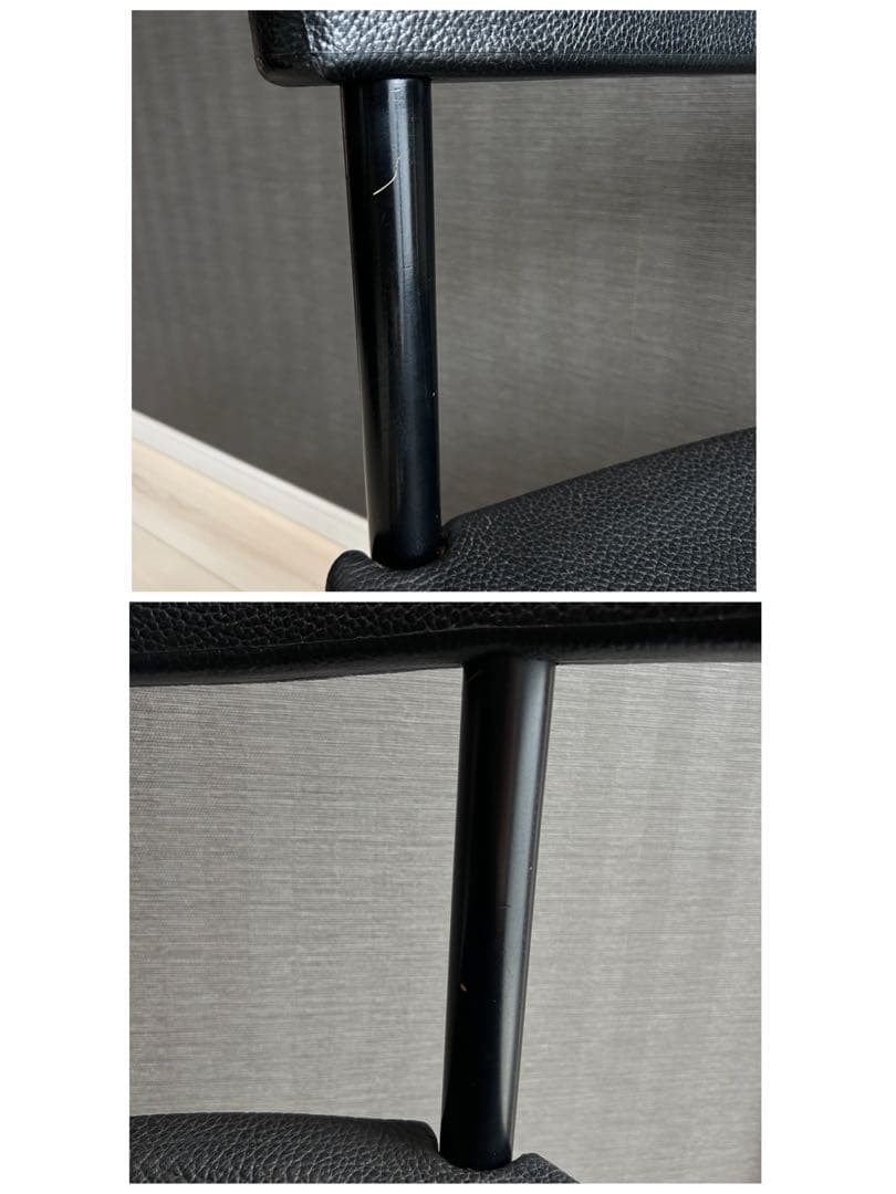 カッシーナ レオナルド アームチェア 椅子 ブラック 名作 デザイナーズ家具