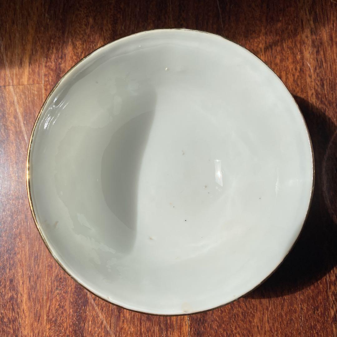 中国清朝末期民国時代の湯呑み2個、牡丹紋様　コップ