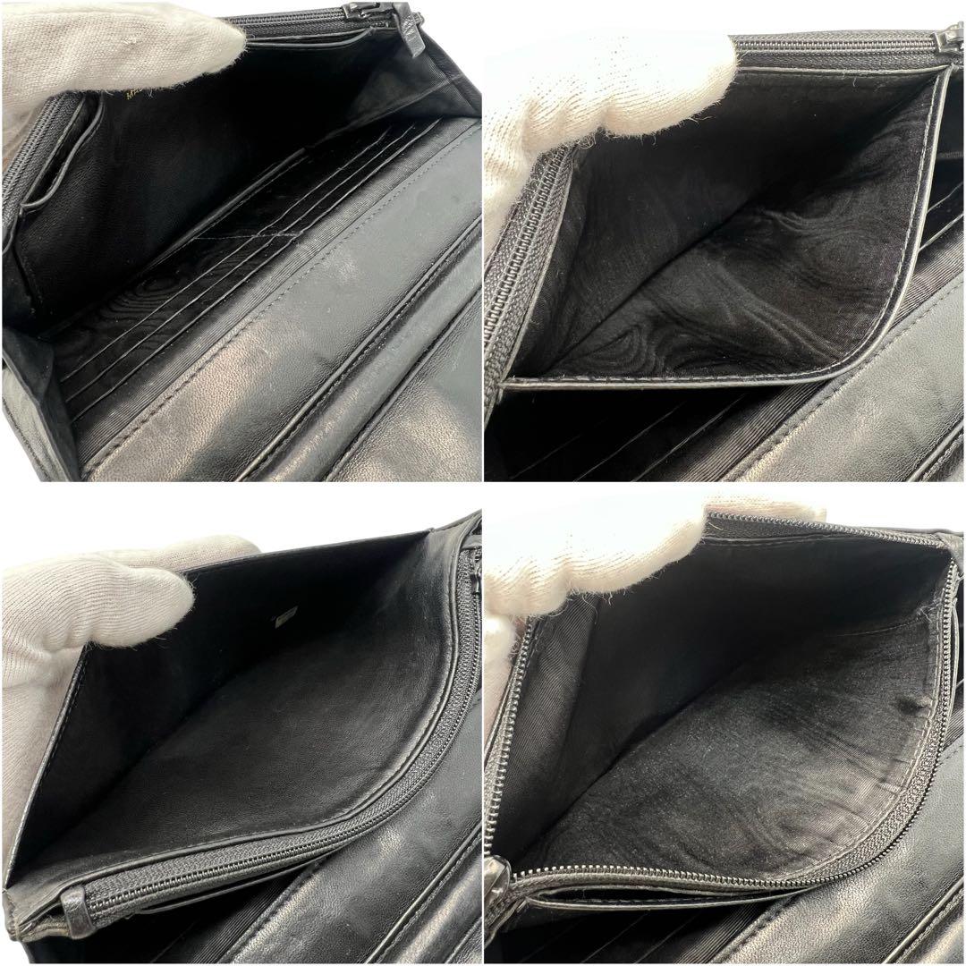 CHANEL シャネル キャビアスキン デカココ チェーンウォレット 長財布