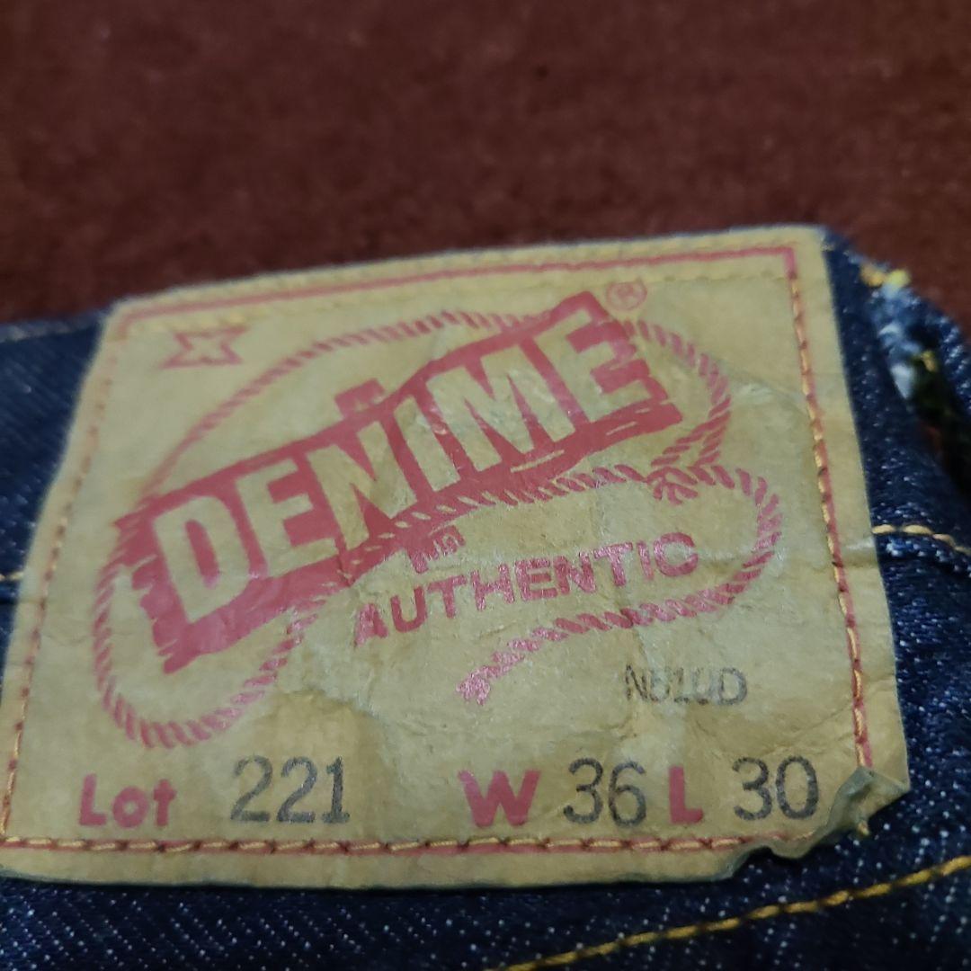 濃紺美品ドゥニームウエアハウスw36紙パッチボタンフライチェーンステッチ