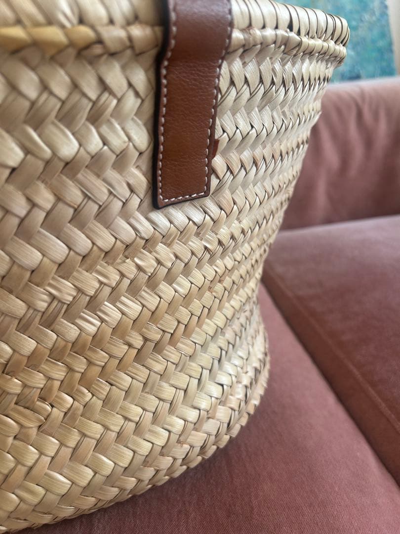 LOEWE かごバッグ ベージュ/オレンジ