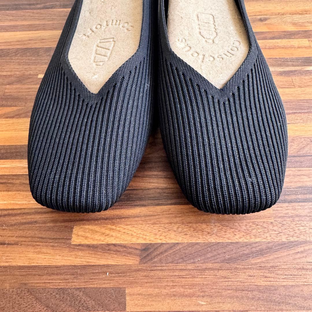 【美品】VIVAIA スクエアトゥ クラシックシリーズ フラットシューズ