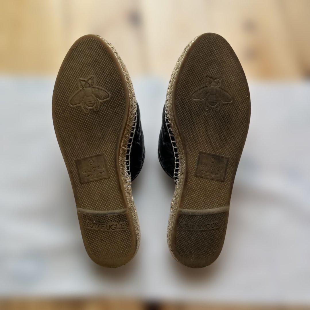 GUCCI ブラック キルティング サンダル