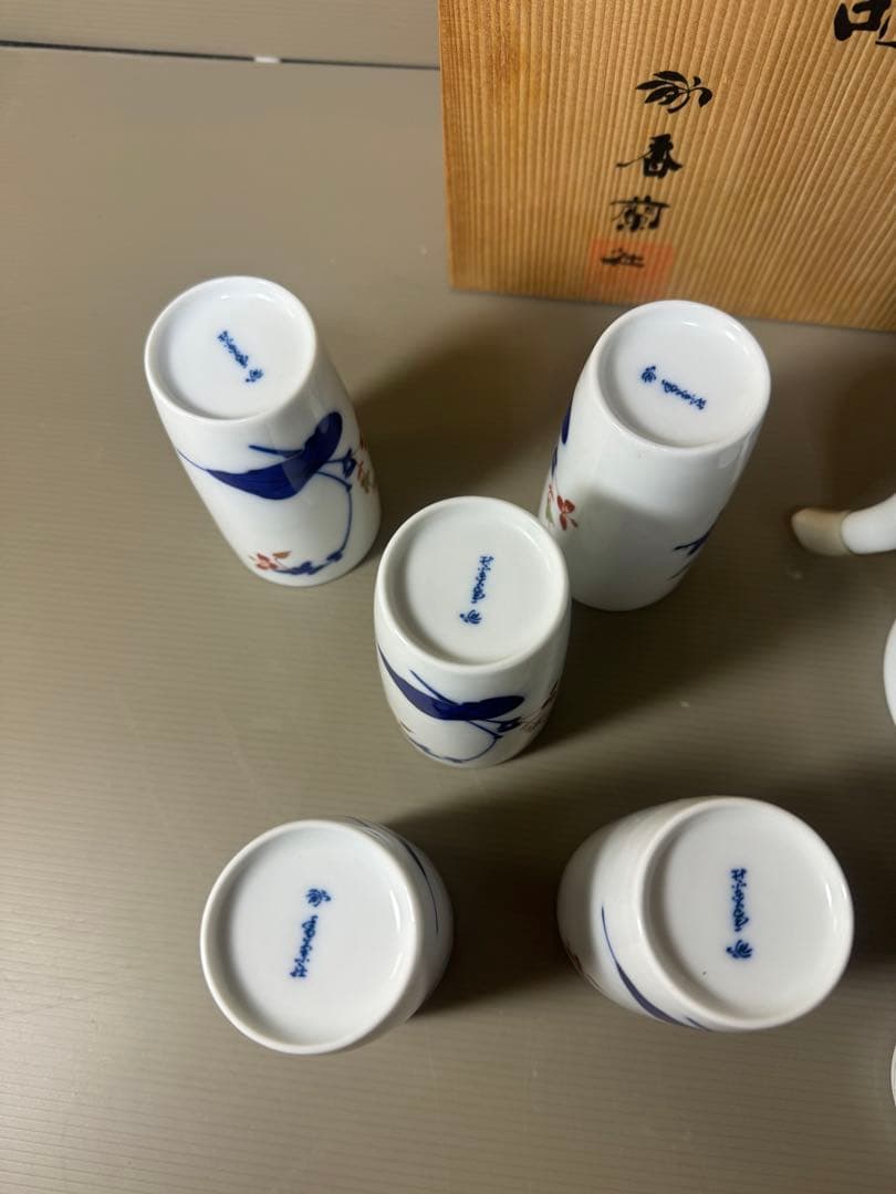 2370 香蘭社　オールド　1950年代　茶器セット　ティーポット1客　湯呑5客