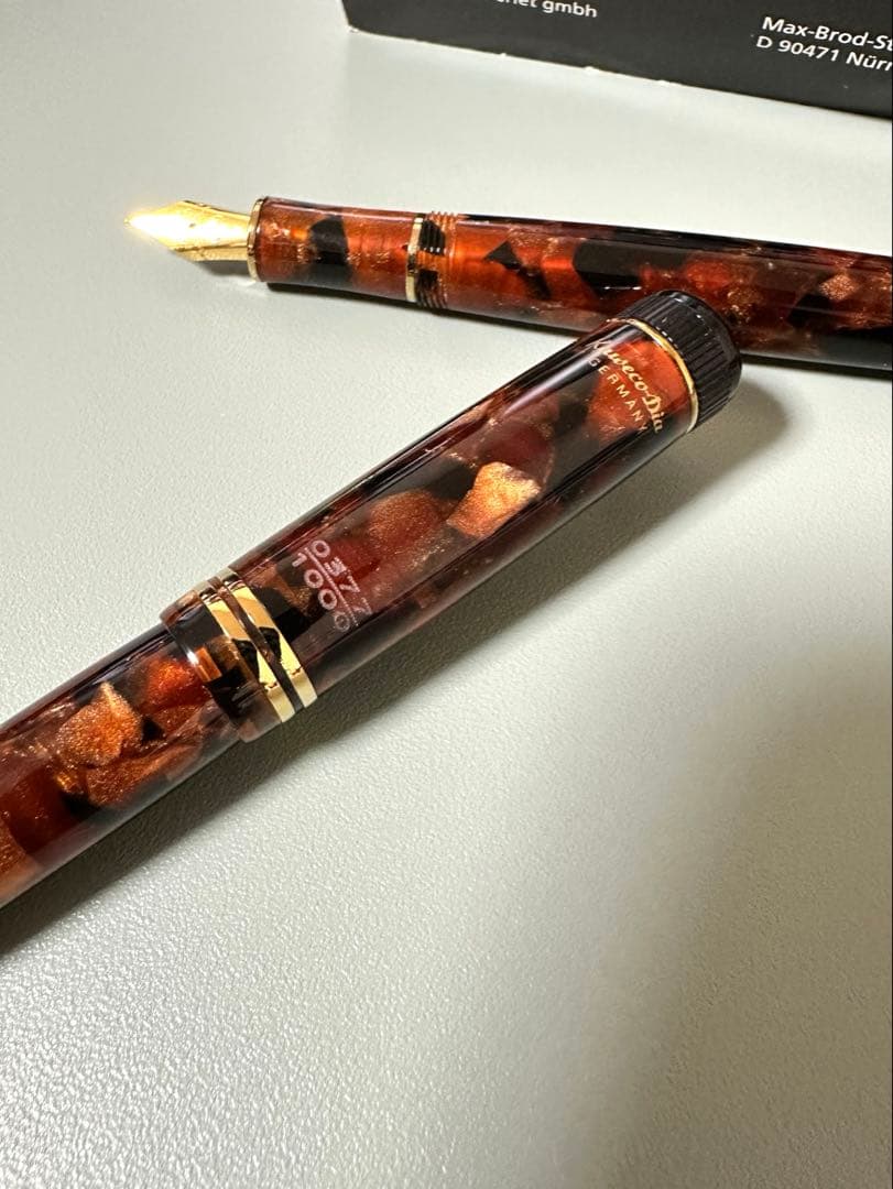 【未使用品】カヴェコ　万年筆・ボールペンセット　ディア2　アンバー