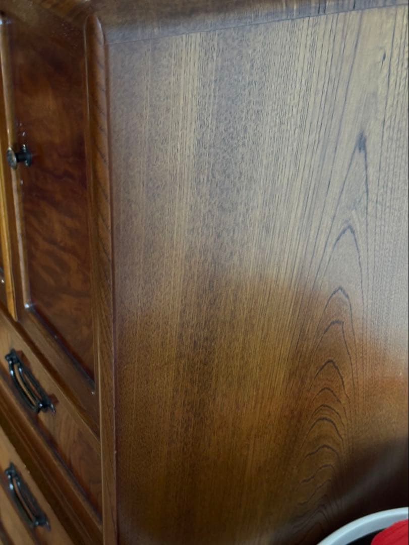 木製ガラス扉収納タンス