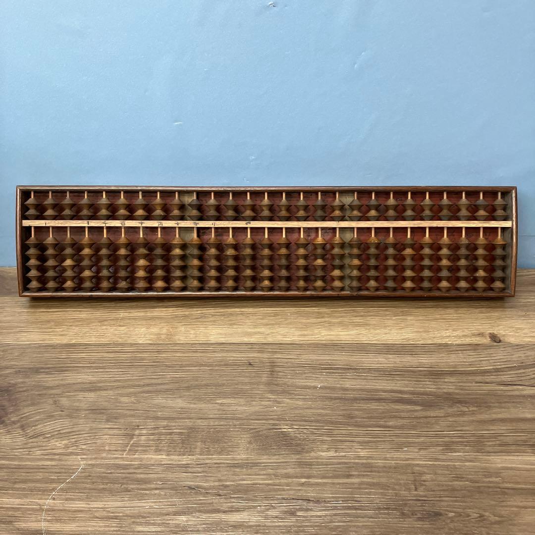 A-壁 希少 特大 二五珠 そろばん 関流算術十五呂盤箱 骨董 アンティーク