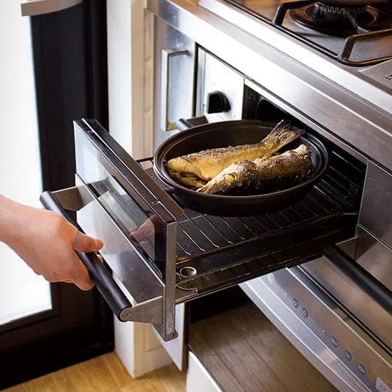 最終値下げ　廃番新品未使用　長谷園グリル鍋オーバル　取説レシピ付定価13200円