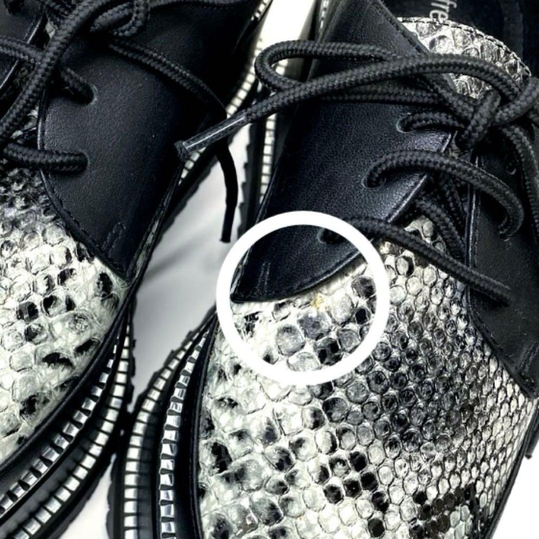 新品 未使用 ジェフリーキャンベル パイソン柄 レースアップシューズ 厚底靴