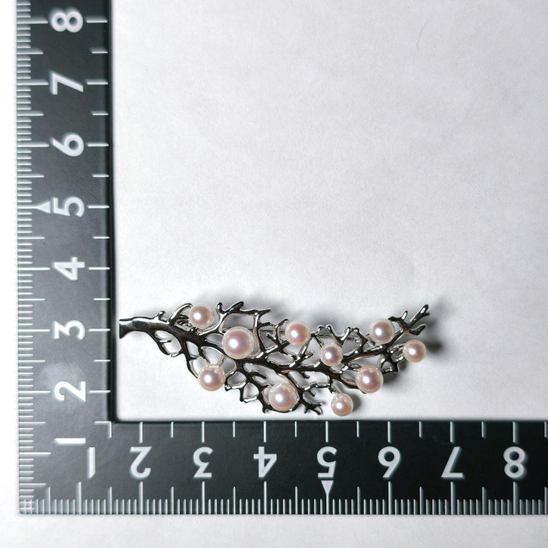 【極美品 最高級】ミキモト ブローチ パール リーフ フォーマル 皇室御用達