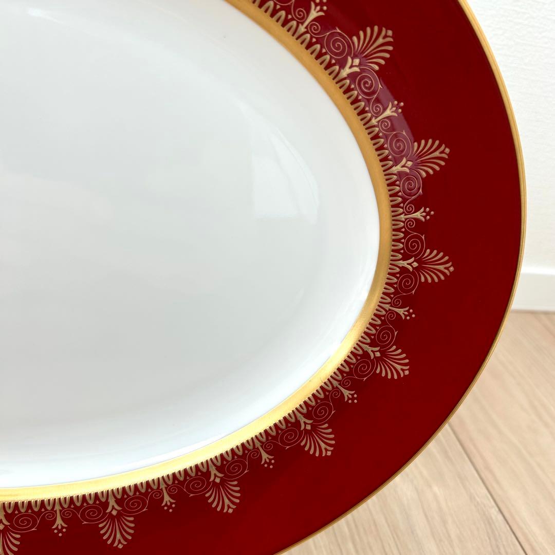 【希少 】 アンセミオン ルビー オーバルプレート 35cm