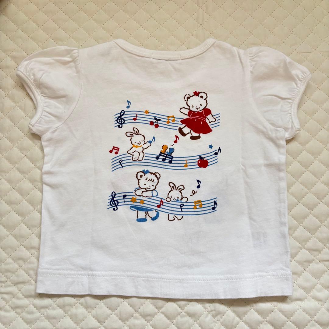 ファミリア　Tシャツ　パンツ　80cm コーデ売り　ピアノ　バレエ　ハート