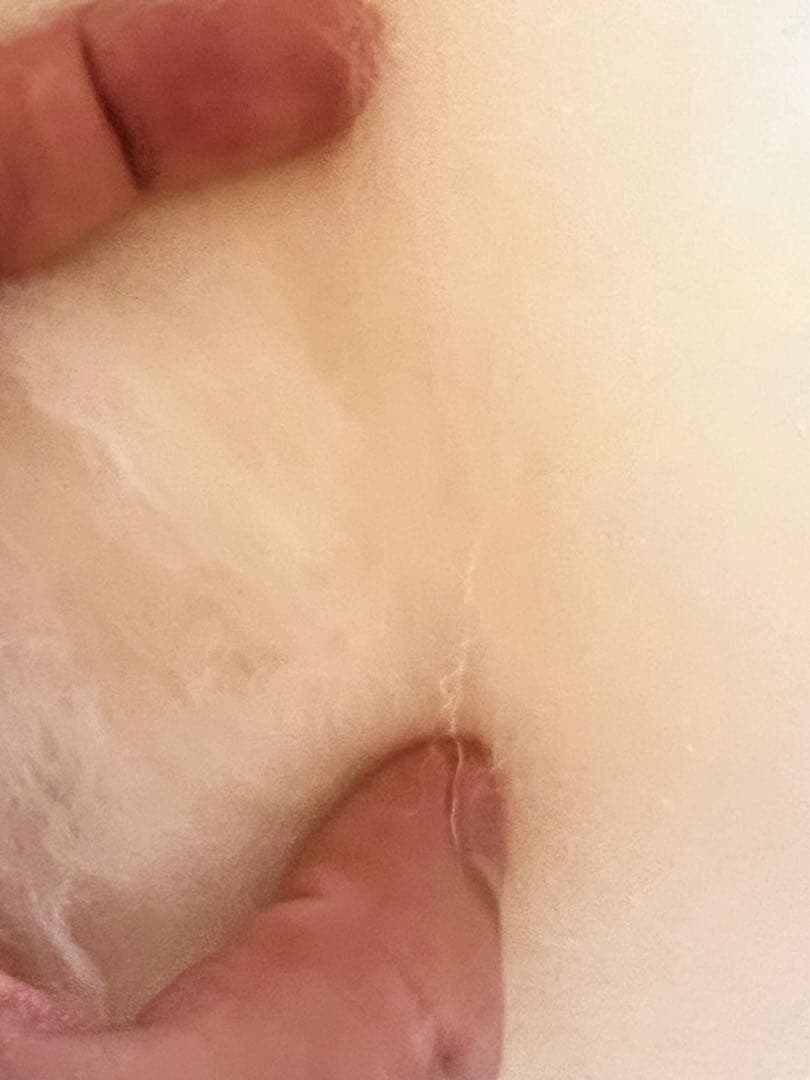 クリーム色 ムートンラグ　本物