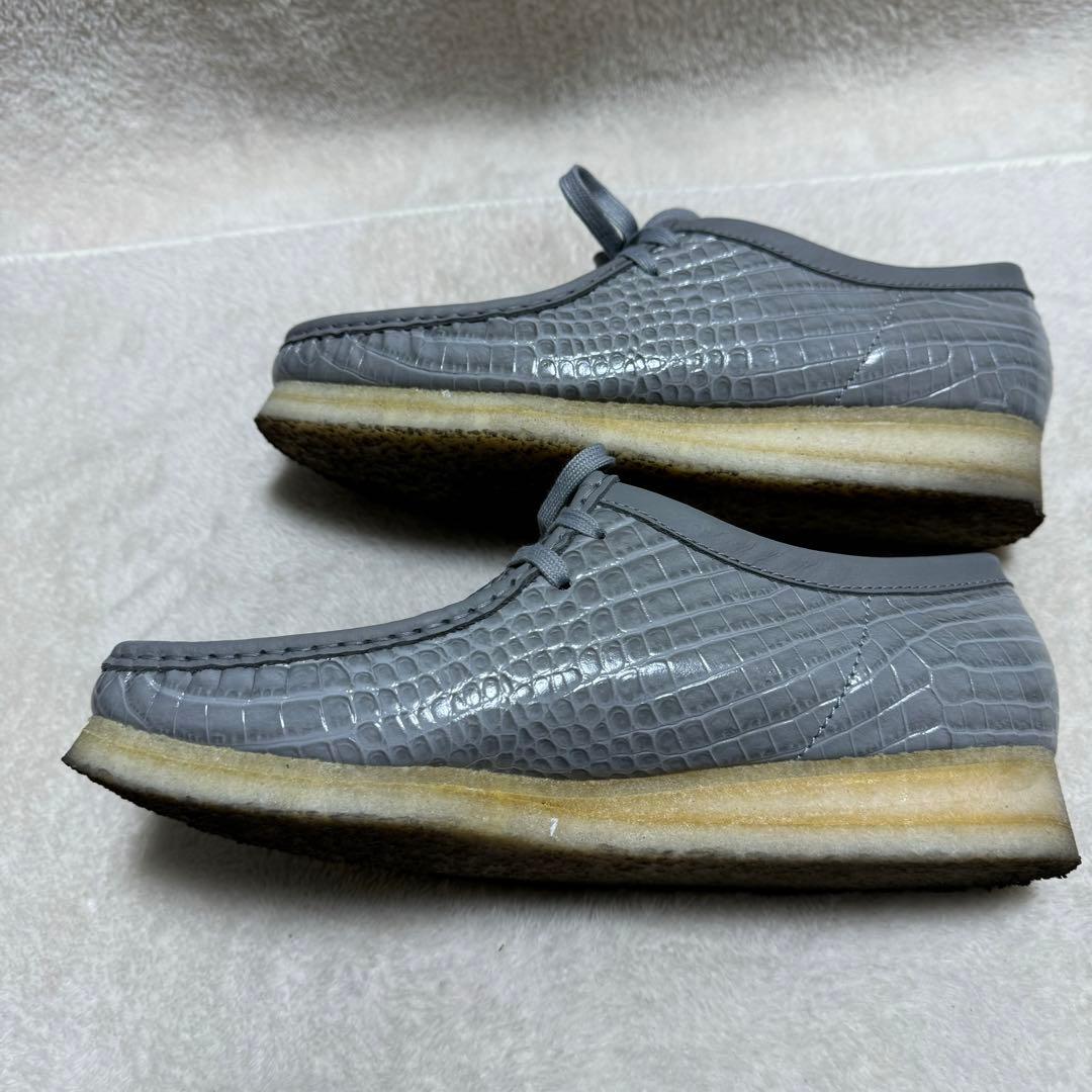 【clarks】美品✨wallabee 26.5cm Grey Croco