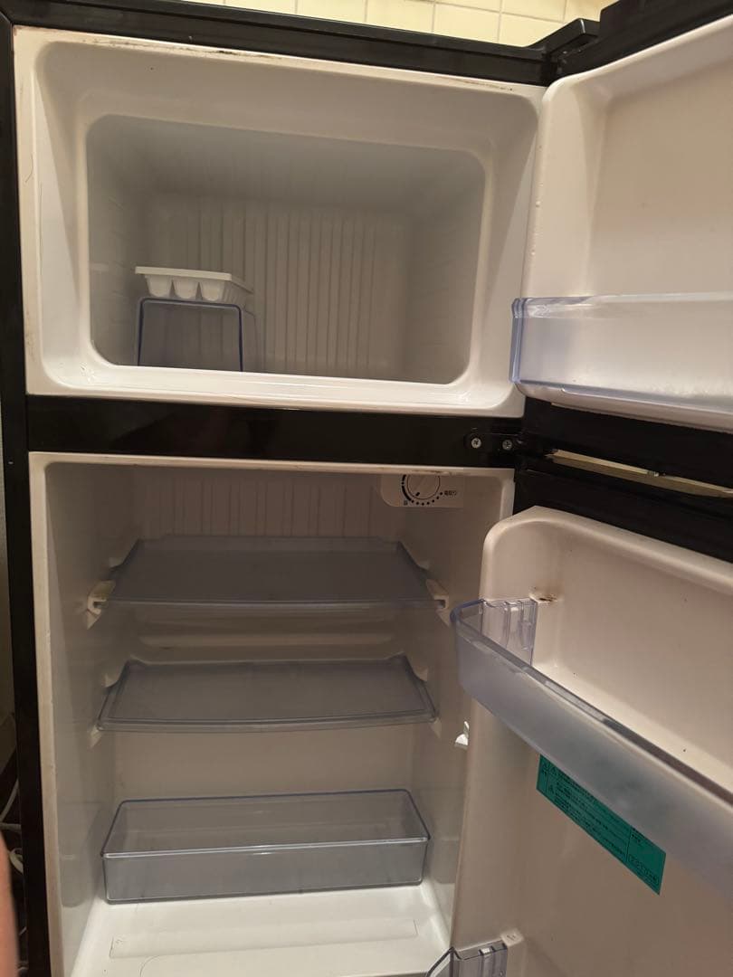 2ドア冷蔵庫（黒）Haier ハイアール JR-N100C 98L一人暮らし